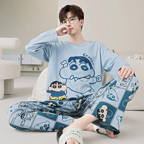 蜡笔小新春秋季青少年纯棉家居服