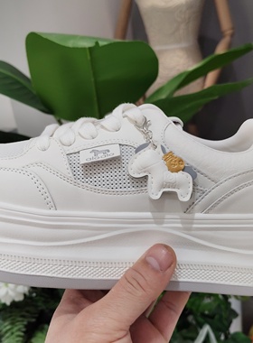 欧洲站AML厚底舒适真皮网拼透气时尚板鞋小白鞋2026新款休闲女鞋