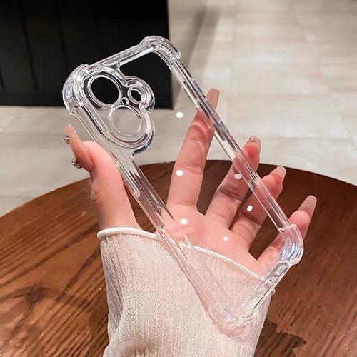 适用苹果17PRO硅胶透明气囊防摔