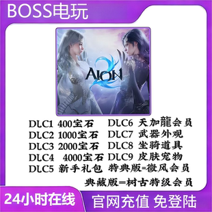 永恒之塔2代充 AION2台服港澳国际服充值会员宠物服装 免登录储值