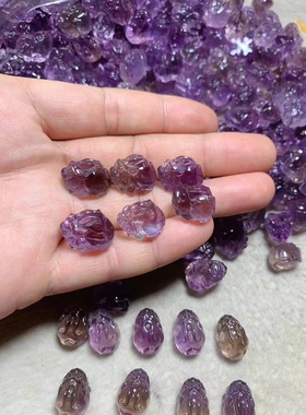 天然紫水晶龙龟吊坠，百搭精致礼物男女可爱做手链dly 礼物