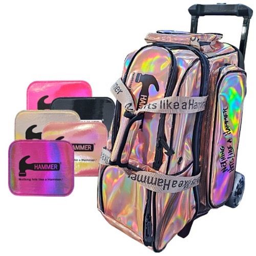 锤子品牌保龄球拉杆式双球包