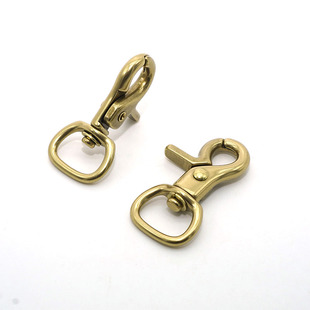 手工皮具纯铜狗扣 黄铜钩扣挂扣包肩带连接环箱包五金配件钥匙扣