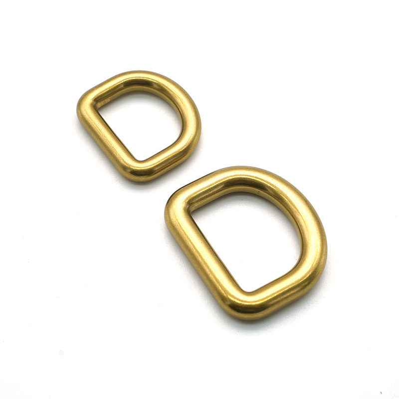 BRASS STAMPING SEAMLESS SOLID D-RING HANDMADE LEATHER GOODS BAGS HARDWARE ACCESSORIES THICKENED BRONZE D-BUCKLE ADJUSTMENT BUCKLE
