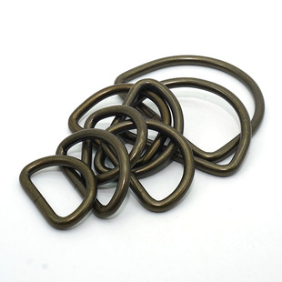 铁金属D字扣包包五金配件包链接D环半圆环连接环扣包带扣复古色