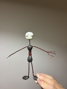 定格动画铜丝骨架（眼可动，嘴部可嵌磁铁）