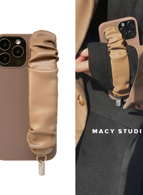 戚薇同款适用华为mate40手机壳E奶茶色腕带p40Pro+高级感m30潮P50全包软壳mate60pro个性时尚p60p小众nova11