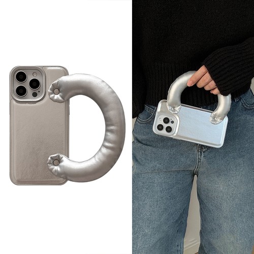 高级感银色手机壳全包防摔