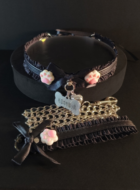 定制刻字铃铛项圈蝴蝶结定制项链