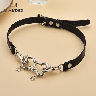 朋克少女暗黑骨头星星chocker项圈亚比配饰辣妹小狗脖子颈饰颈带