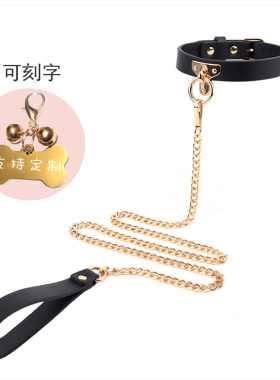 可刻字Puppy骨头choker项圈颈带女铭牌链条项链礼物颈环时尚单品