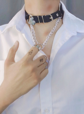 项圈女颈带禁欲男人用choker朋克