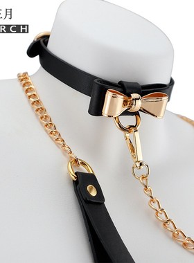 刻字狗牌爪蝴蝶结铃铛choker项圈