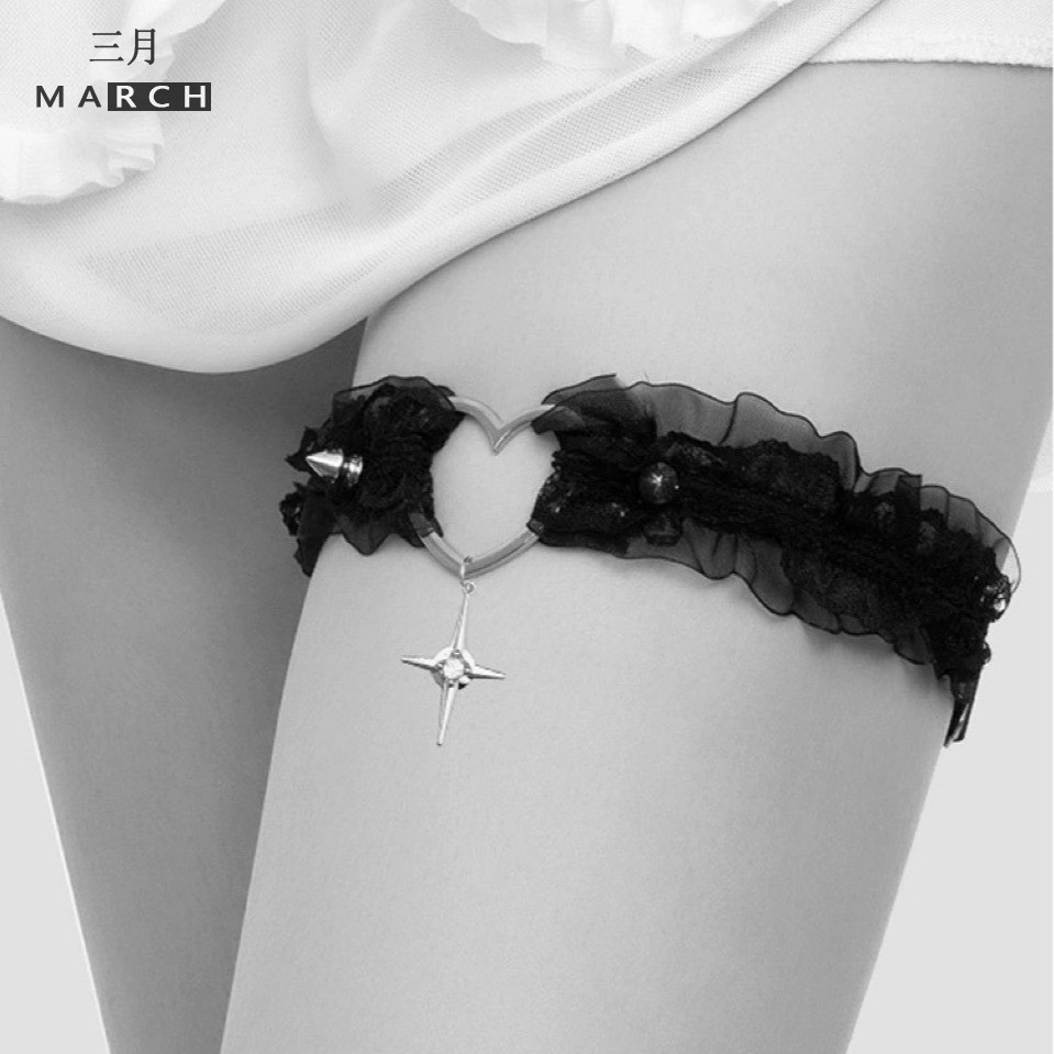 蕾丝腿绑带lolita速攻袜圈腿环