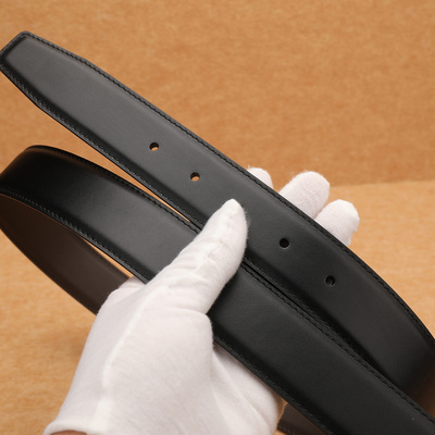 皮带不带头真皮带男款真皮高端替换单皮带无头打孔牛皮腰带3cm3.4