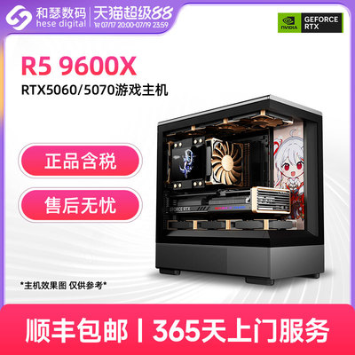AMD 9600X/RTX5060/5060TI/5070 电竞游戏主机台式机电脑海景房整机