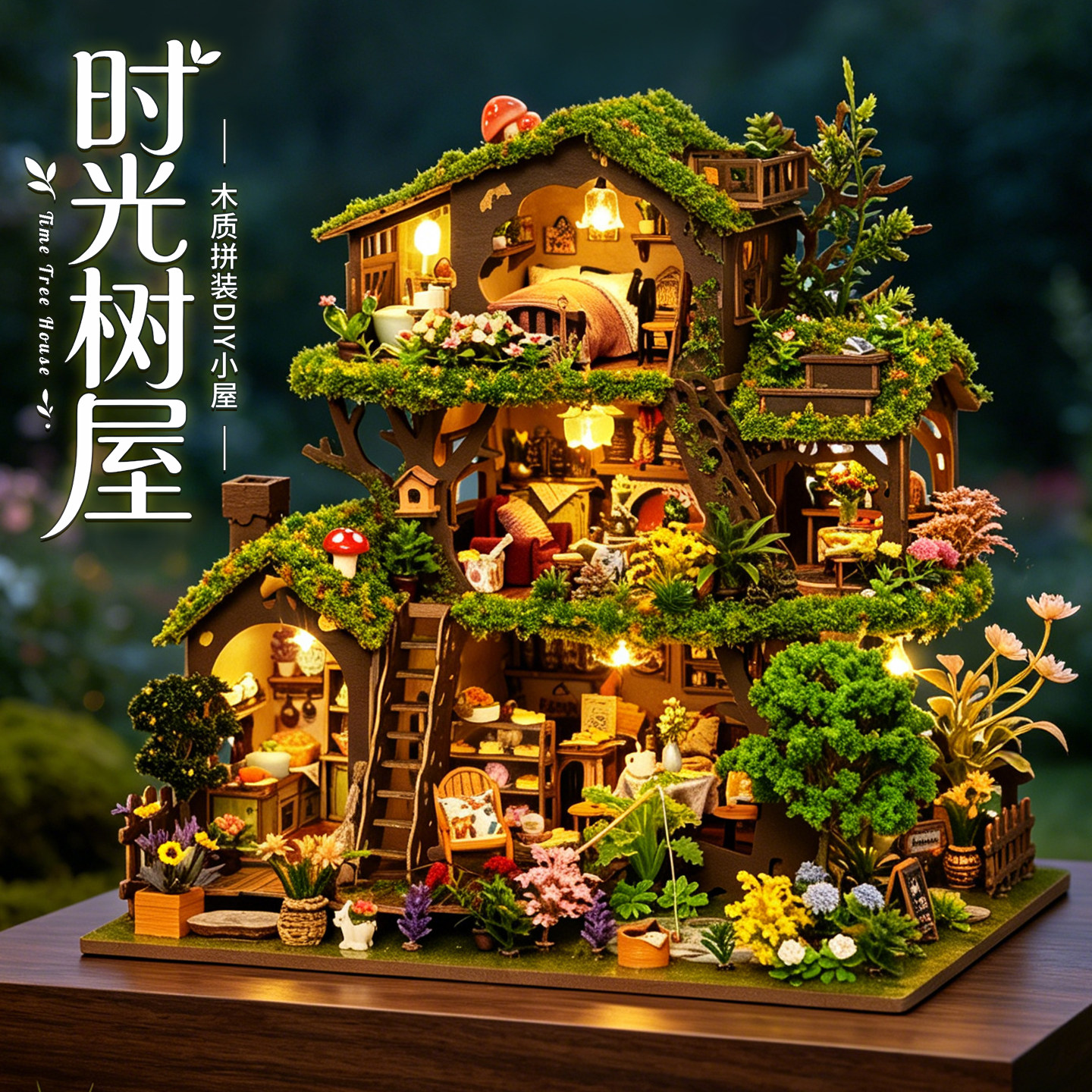 那家小屋森林奇遇diy小屋手工拼装积木微缩场景模型结婚礼物女