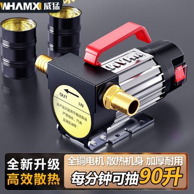 电动抽油泵12V24V220V通用柴油泵小型加油泵自吸泵抽水泵抽油神器
