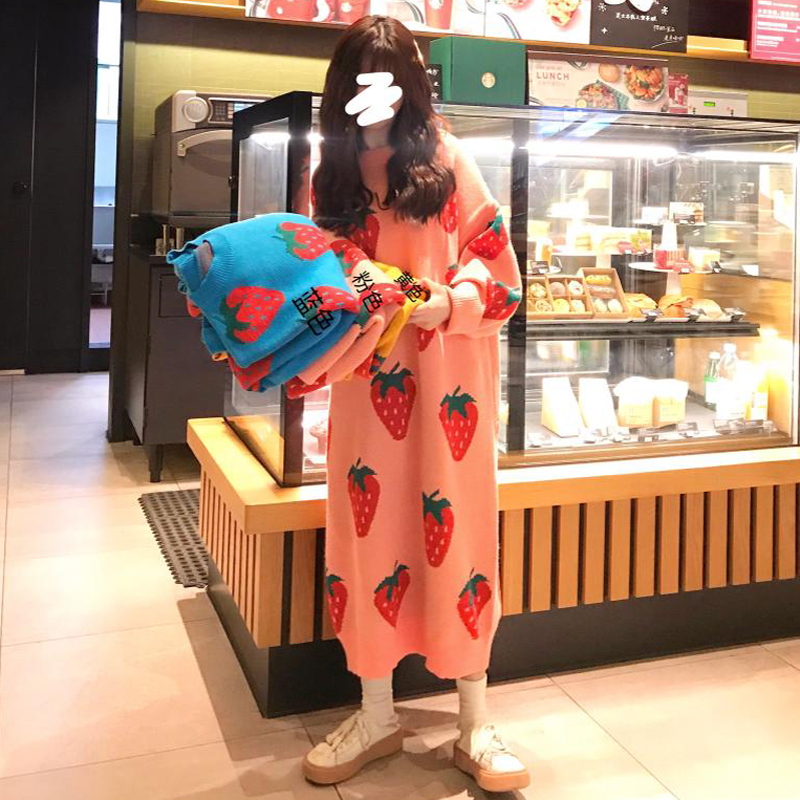 ÇﶬŮװº«°æÆøÖÊÖг¤¿îã¼ÀÁ·ç²ÝÝ®ºñʵÌ×Í·Õë֯ëÒÂȹÁ¬ÒÂȹ³¤È¹