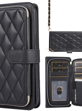 适用苹果15promax手机壳全包斜跨14plus背挂绳iphone13皮套11翻盖式xs防摔i8保护套12硅胶7p插卡包女se小香风