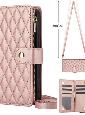 适用Galaxy三星A42手机壳插卡s25防摔s24fe斜挎a55拉链全包a52s翻盖a40保护套a17新款a07挂绳a16背带a26女a56