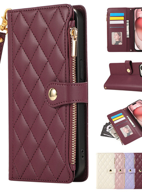 适用荣耀x8b手机壳x50翻盖honor200smart皮套300畅玩60plus拉链x9c插卡钱包式400lite保护套x60pro防摔斜挎绳