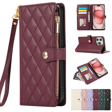 适用oppo手机壳reno 9翻盖式11皮套8拉链7插卡钱包式reno10保护套RENO13F全包12PRO防摔realme14X斜挎c75挂绳