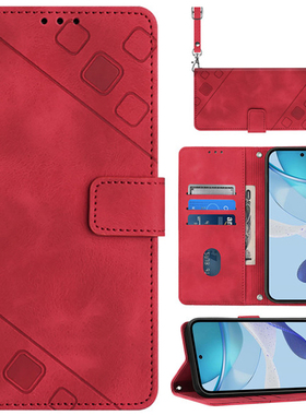 适用红米note14s手机壳9s保护k40皮套15ultra男turbo4pro翻盖redmik70/K80小米10lite防摔女f3全包11斜跨挂绳