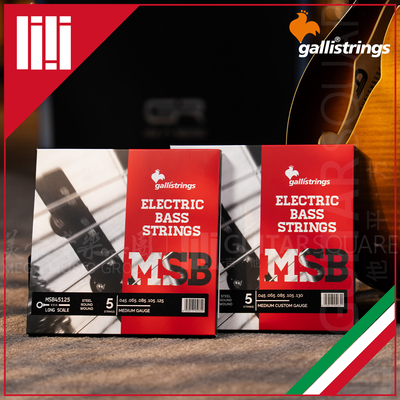 意大利 Galli strings 加利 MSB 不锈钢圆缠绕贝斯弦 4弦5弦 明亮