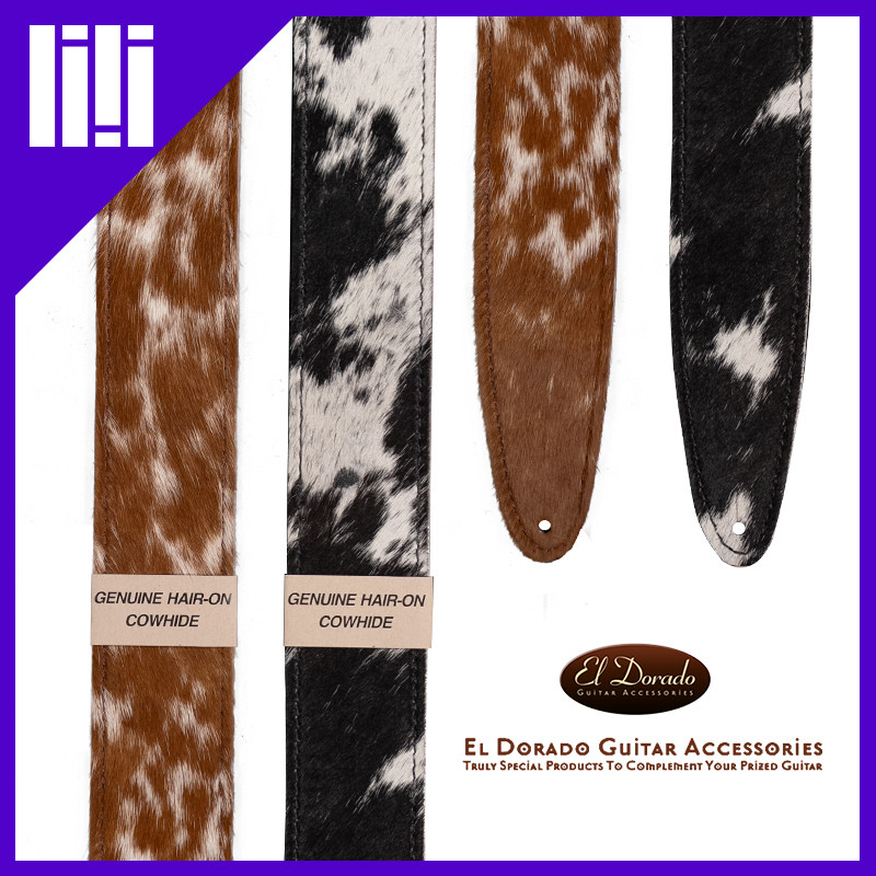 美国手工 El Dorado 原生毛绒牛皮高档吉他贝斯背带 6.4CM
