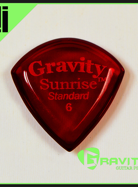 美国进口Gravity重力Sunrise Standard 6.0 吉他贝斯手工速弹拨片