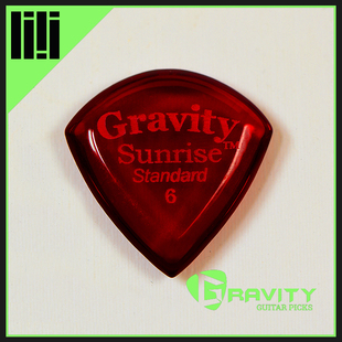 吉他贝司手工速弹拨片 6.0 Standard 美国进口Gravity重力Sunrise