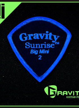 美国进口Gravity 重力Sunrise Big Mini 2.0吉他贝斯手工速弹拨片