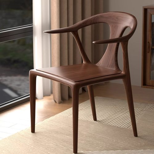 白蜡木极简鸭舌椅新中式椅