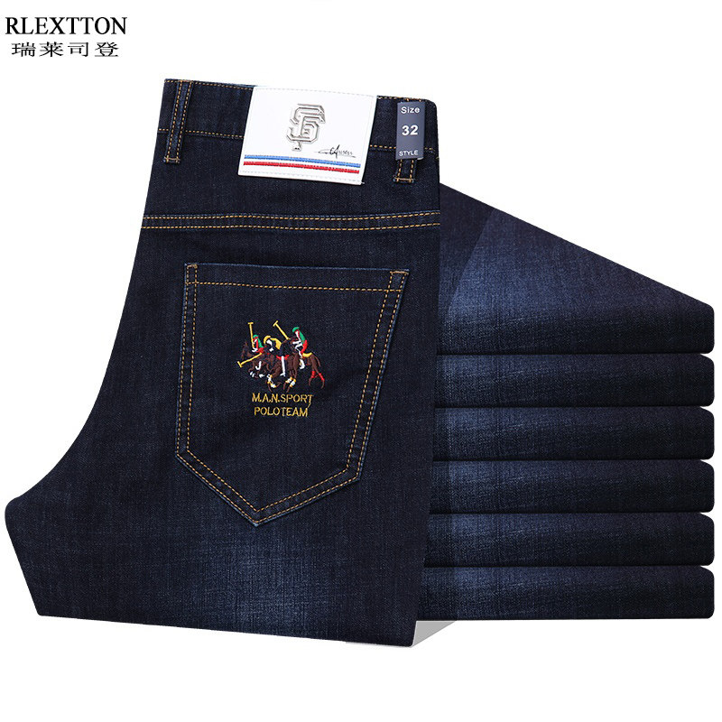高端男士牛仔裤直筒商务休闲男裤