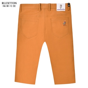 桔色短裤 男裤 裤 中裤 潮牌 男装 高档纯棉薄款 沙滩裤 夏季 子休闲五分裤