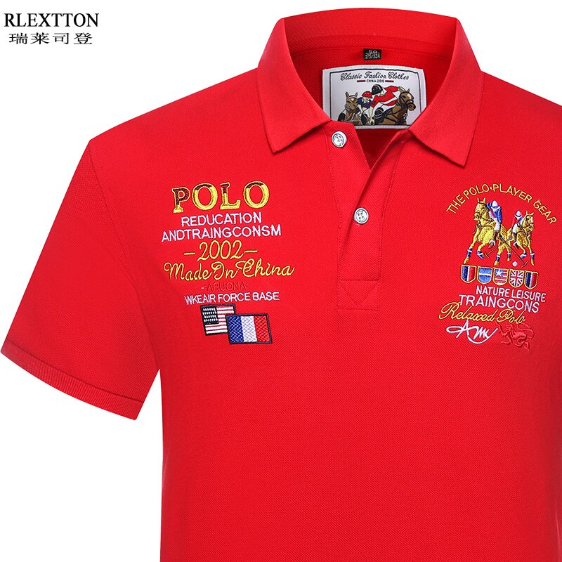 夏季高端品牌体恤Polo衫纯棉男士短袖t恤 宽松翻领半袖男装夏装潮
