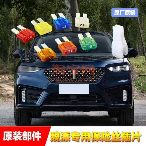 魏派汽车原厂保险丝VV5VV6VV7蓝高山摩卡雨刷喷水点烟器保险片管