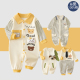 婴儿春秋连体衣长袖 对开居家哈衣男宝宝A类纯棉可爱卡通外出爬服