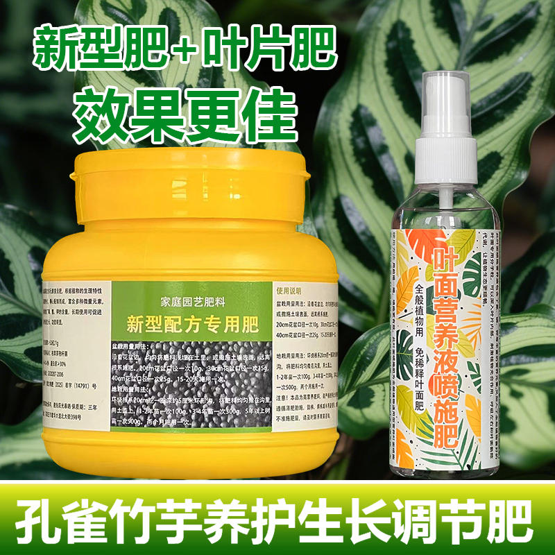孔雀竹芋专用肥料养殖绿植彩叶芋水培土培营养液叶面肥叶面肥肥料