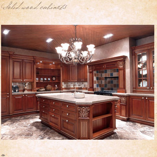 定制合肥方方乐实木柜体石英石台面不锈钢台面实木门板整体橱柜u.