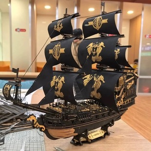 若客海马号帆船一帆风顺3d立体木质拼搭创意摆件客厅乔迁开业礼物