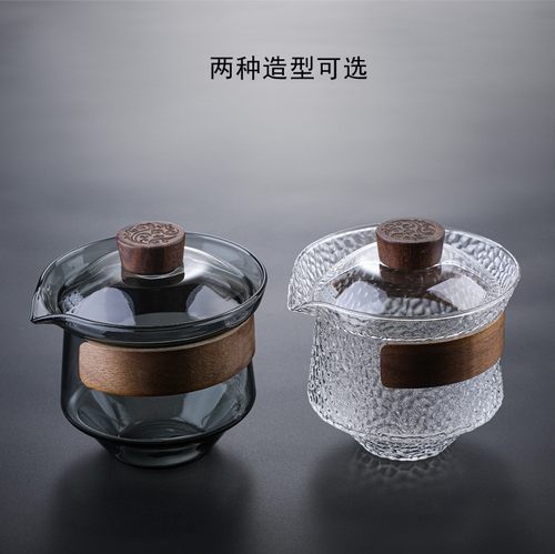 玻璃盖碗茶杯耐热防烫三才盖碗单个泡茶碗大号功夫茶具茶碗带盖