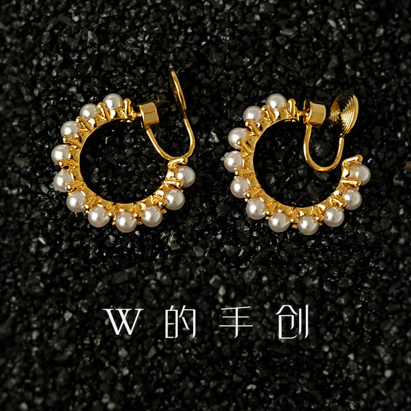 日常百搭品质小珍珠耳圈无耳洞轻奢小众复古耳饰高级感蚊香盘耳夹,饰品/流行首饰/时尚饰品新,耳夹,淘宝优惠券,粉丝福利购,淘宝优惠卷