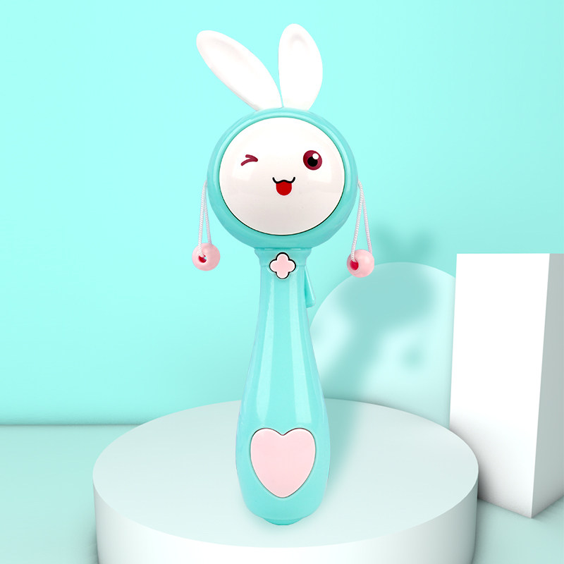 NIBBLEABLE 딸랑이 장난감 0-1 세 뮤지컬 웨이브 드럼 7 교육 8 딸랑이 3-6 개월 어린이