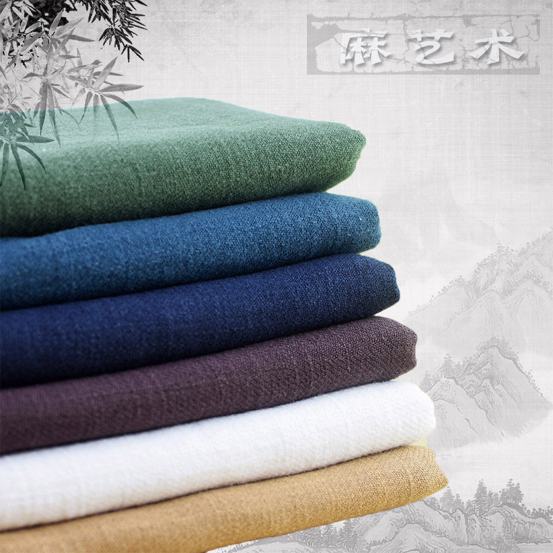 一米价斜纹加密竹节麻加厚纯麻苎麻布料春秋季裤子服装面料促销