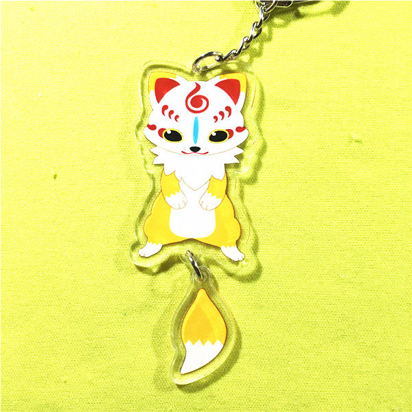 茶猫屋日本动漫周边dmm刀剑乱舞online狐之助摇尾巴透明挂件包邮