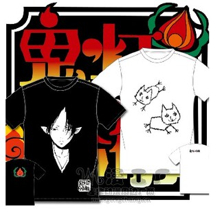 茶猫屋日本动漫周边鬼灯的冷彻白泽情侣T恤个性服装cosplay衣服