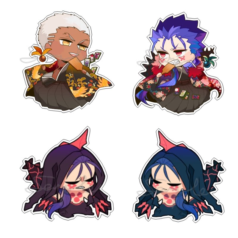 茶猫屋日本动漫周边fate系列狂阶库丘林透明亚克力挂件满百包邮