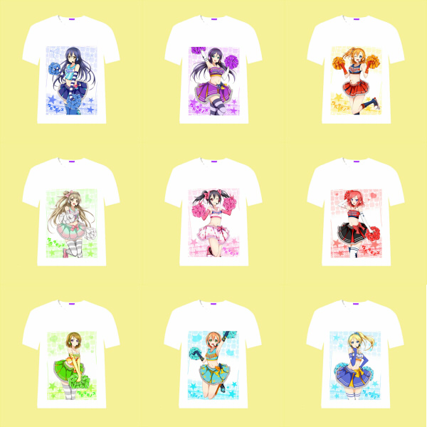 茶猫屋日本动漫周边Love Live!LL大法超大面副应援衫短袖T恤包邮